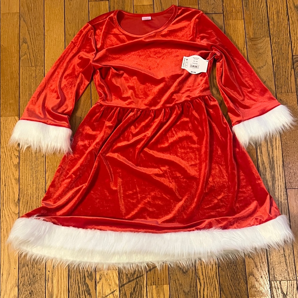 Holiday Time Festive Red Costume with White Trim